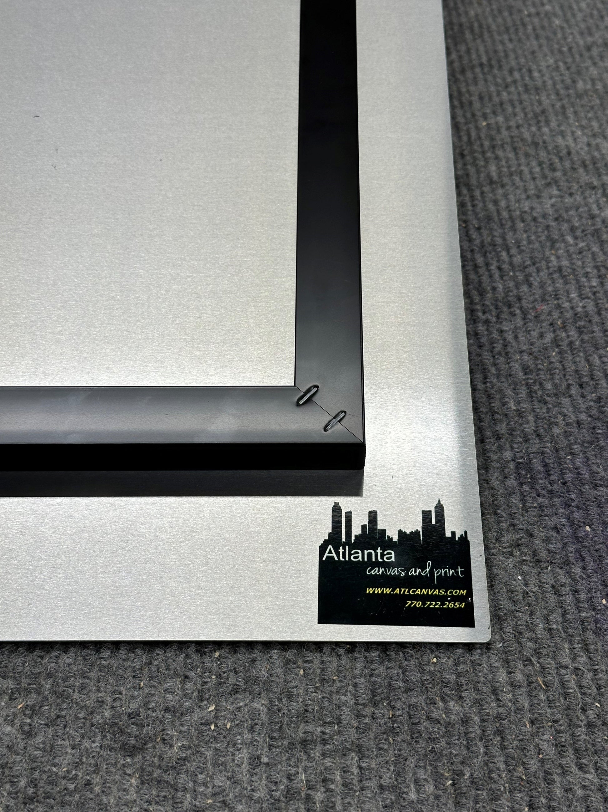Wooden offset hanger device for metal prints. - Atlanta Canvas and Print