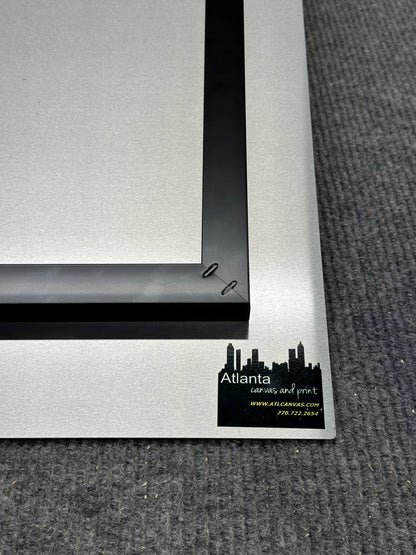 Wooden offset hanger device for metal prints. - Atlanta Canvas and Print