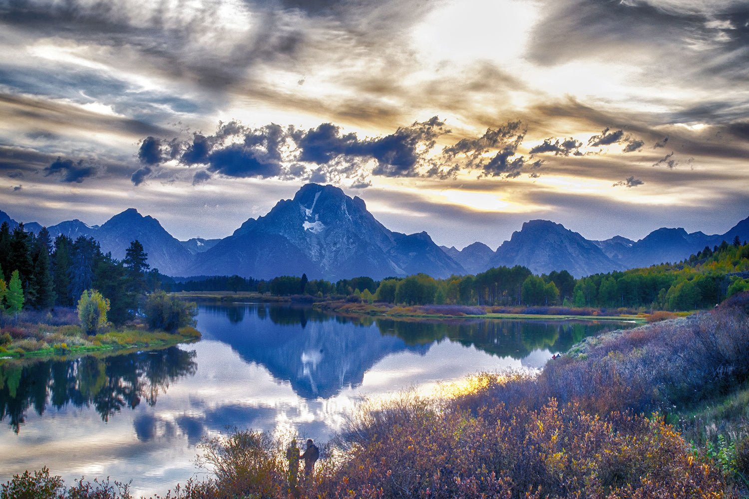 A Metallic Paper Surface - Oxbow Bend print sample  Atlanta Canvas and Print